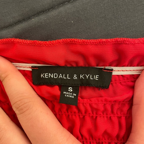 PACSUN KENDALL AND KYLIE COLLECTION ruched chiffon-like tube top RED - Picture 3 of 4